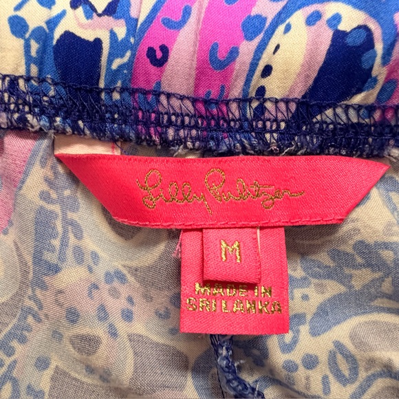 Lilly Pulitzer Blue and Pink Women’s Size Medium Pants - Picture 5 of 11
